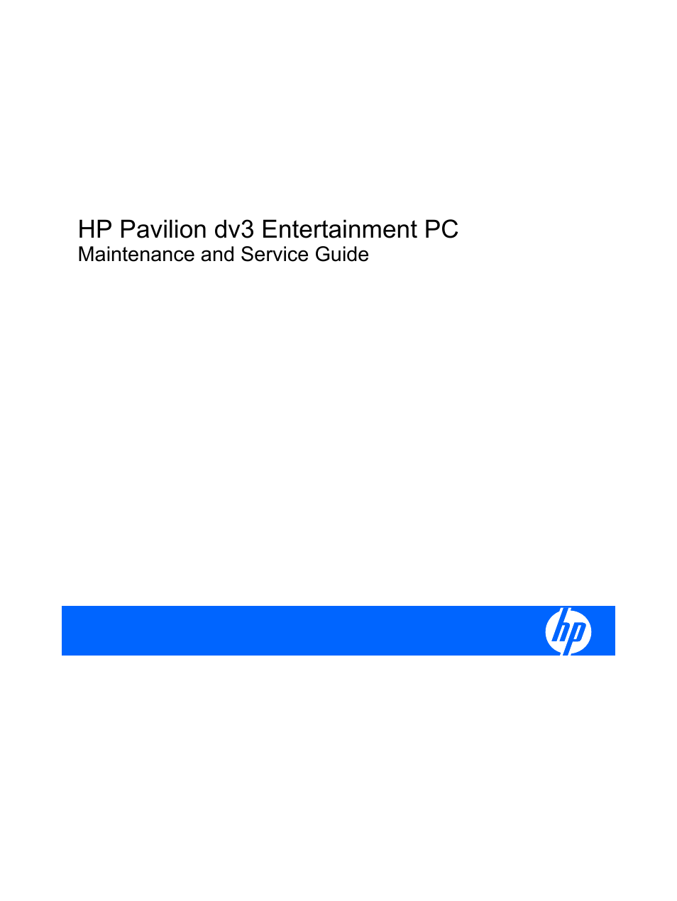 HP PAVILION DV3 User Manual | 114 pages