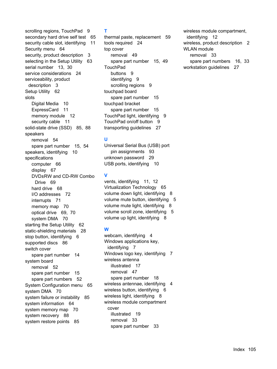 HP PAVILION DV3 User Manual | Page 113 / 114