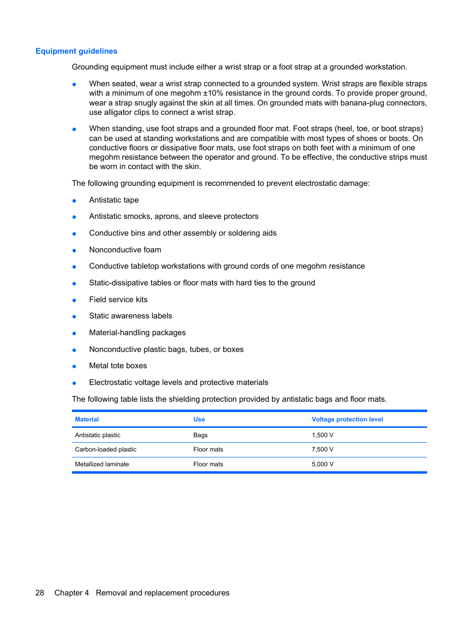 Equipment guidelines | HP PAVILION DV3 User Manual | Page 36 / 114