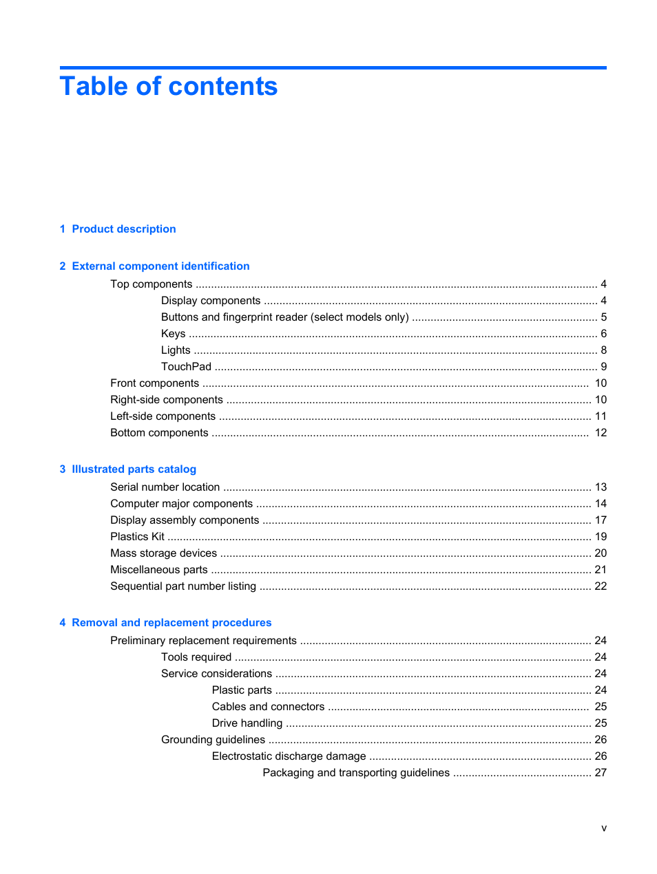 HP PAVILION DV3 User Manual | Page 5 / 114