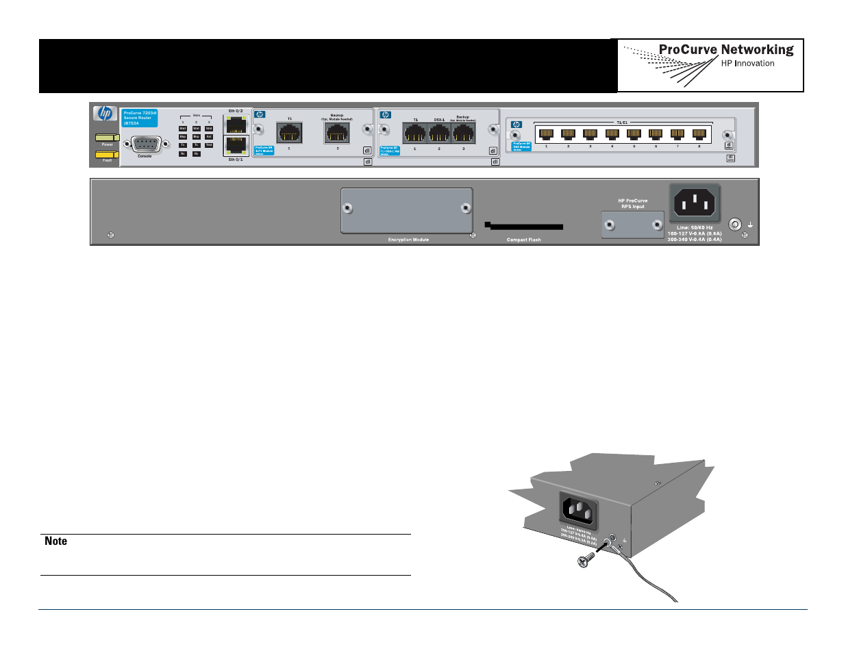 HP ProCurve Secure Router 7203dl J8753A User Manual | 2 pages