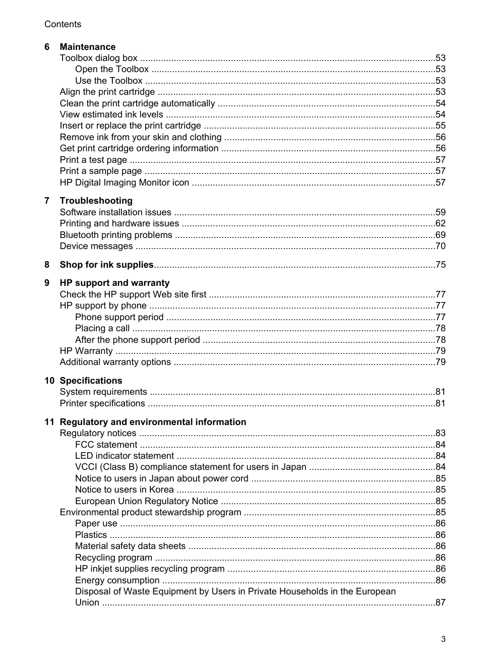 HP PhotoSmart A620 Series User Manual | Page 4 / 88