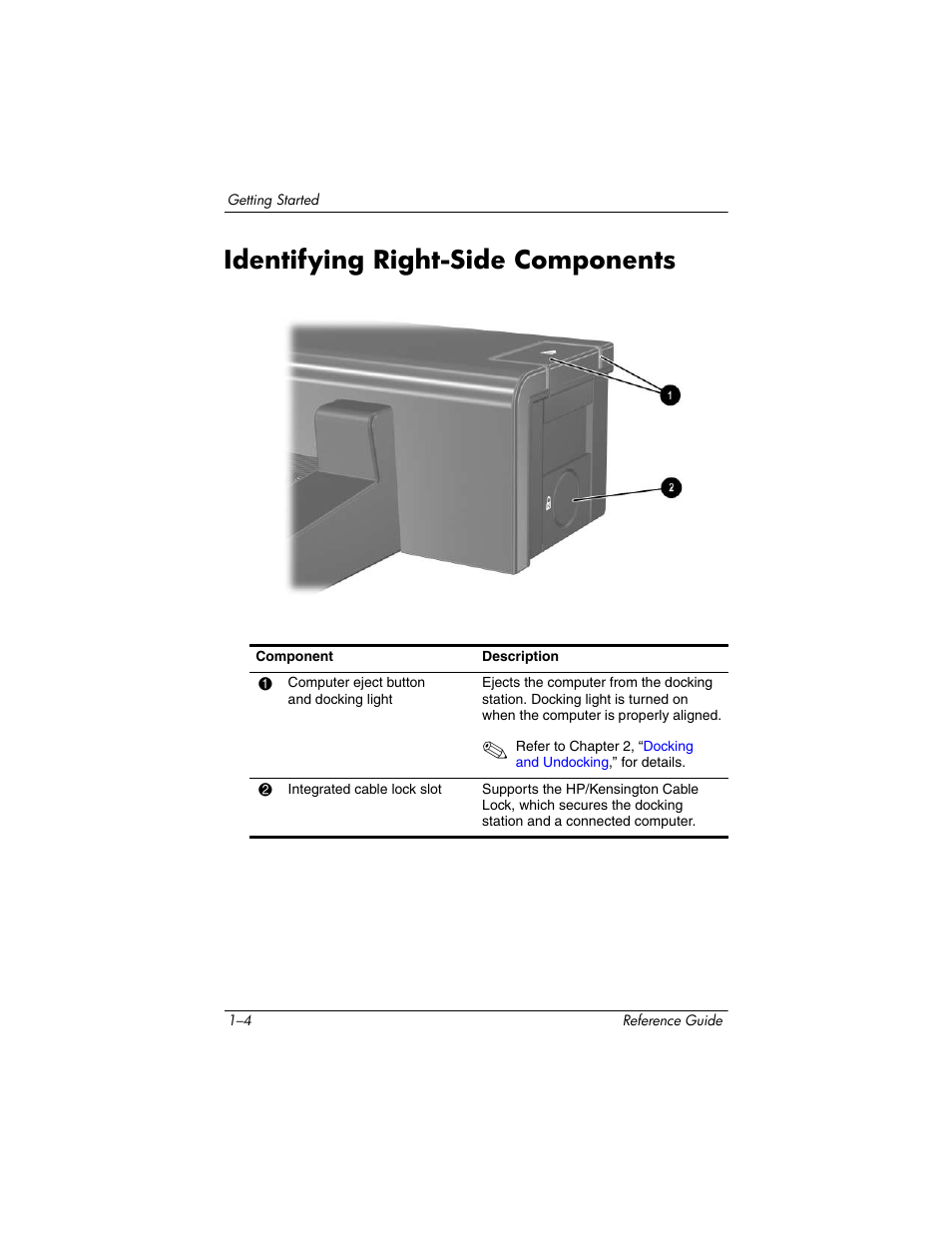 Identifying right-side components, Identifying right-side components –4 | HP 367055-002 User Manual | Page 7 / 26