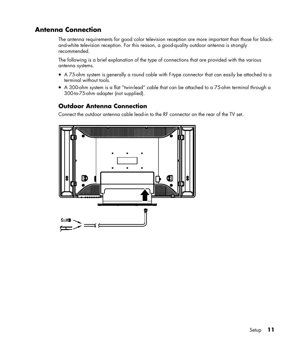 Antenna connection | HP LC3040N User Manual | Page 17 / 60