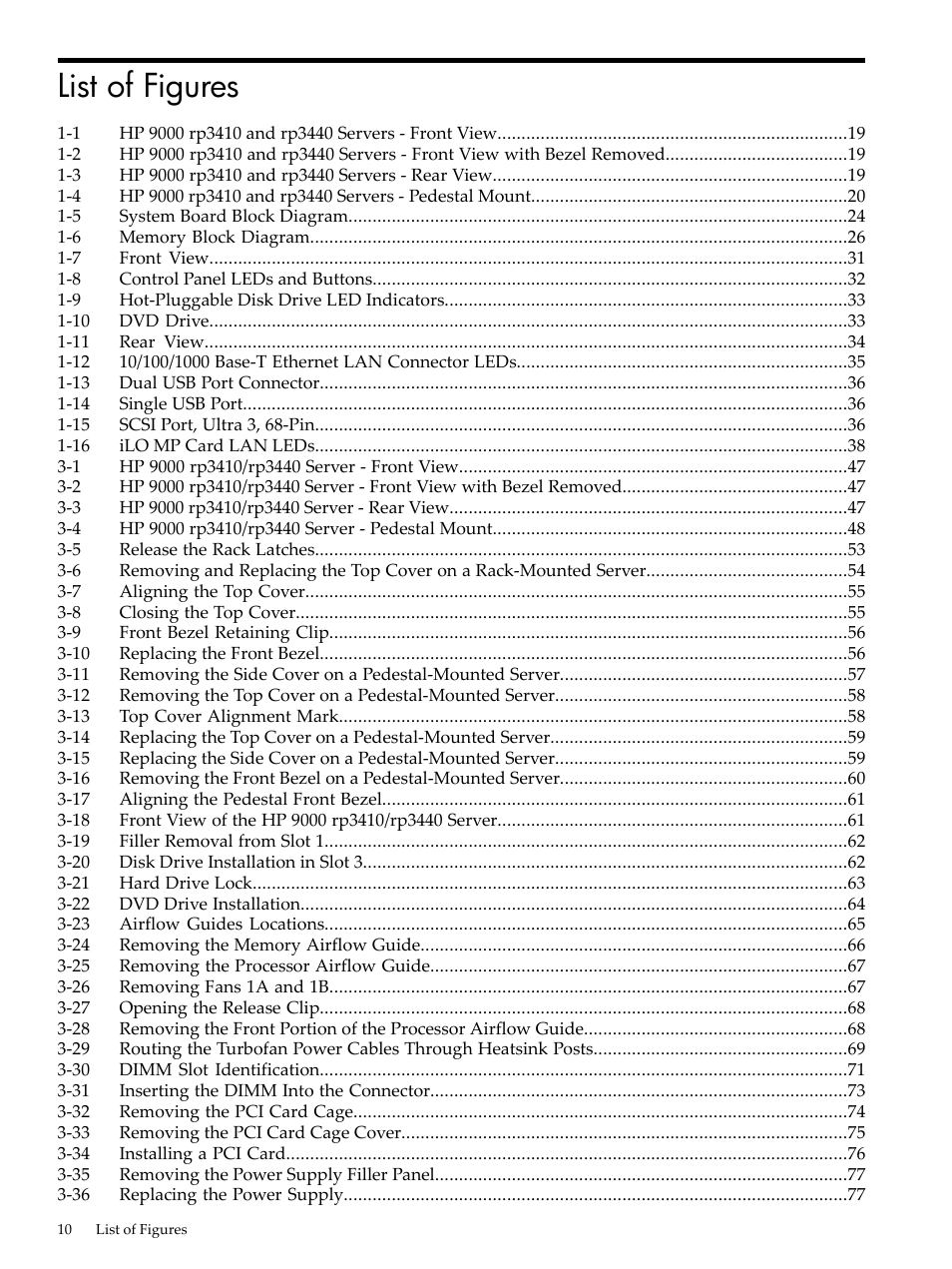 List of figures | HP RP3440 User Manual | Page 10 / 210