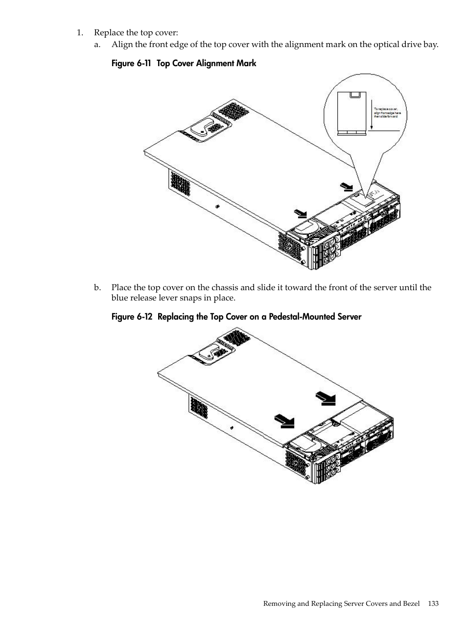 Top cover alignment mark | HP RP3440 User Manual | Page 133 / 210