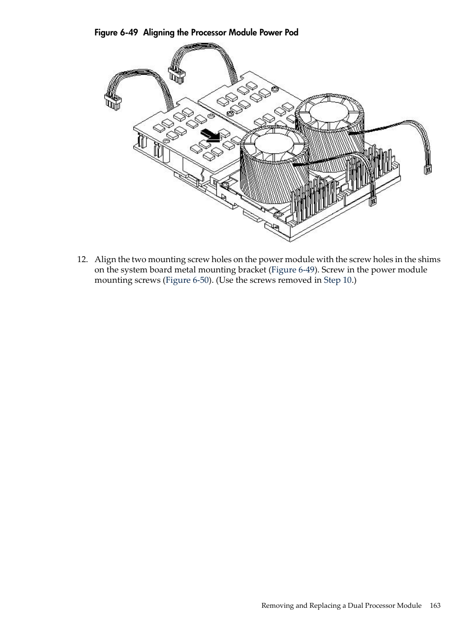 Aligning the processor module power pod | HP RP3440 User Manual | Page 163 / 210