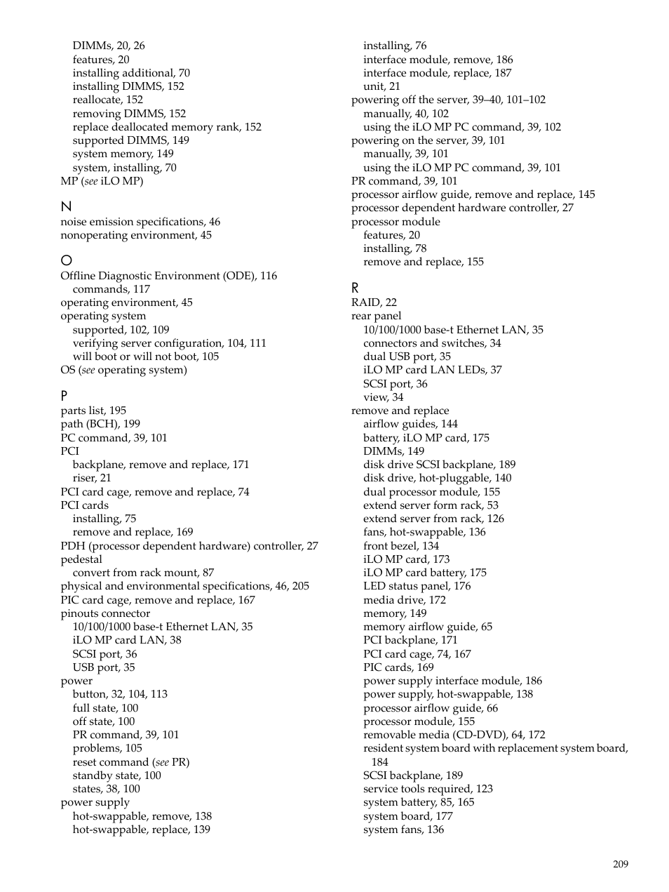 HP RP3440 User Manual | Page 209 / 210