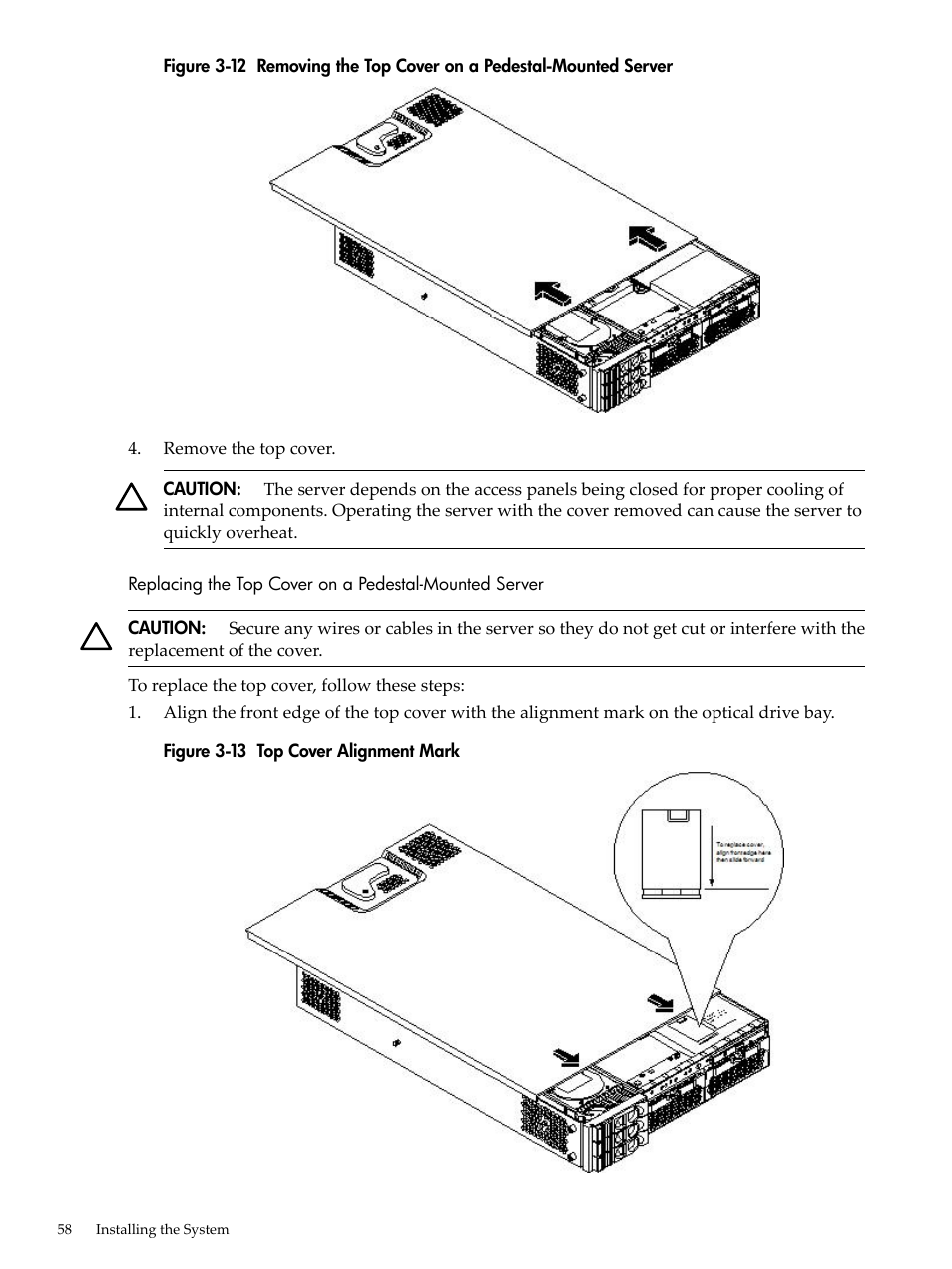 Top cover alignment mark | HP RP3440 User Manual | Page 58 / 210