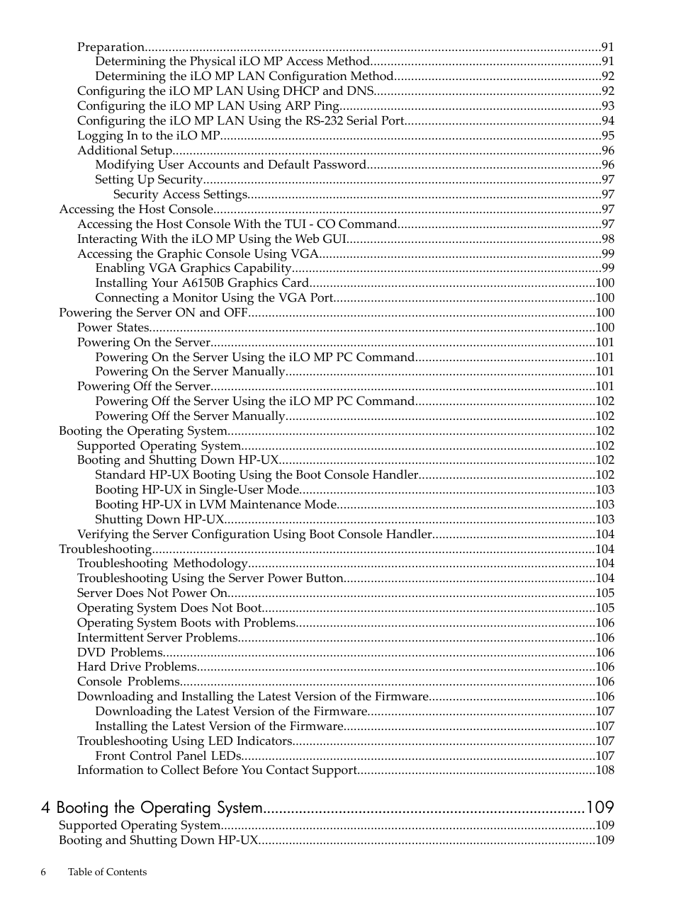 4 booting the operating system | HP RP3440 User Manual | Page 6 / 210
