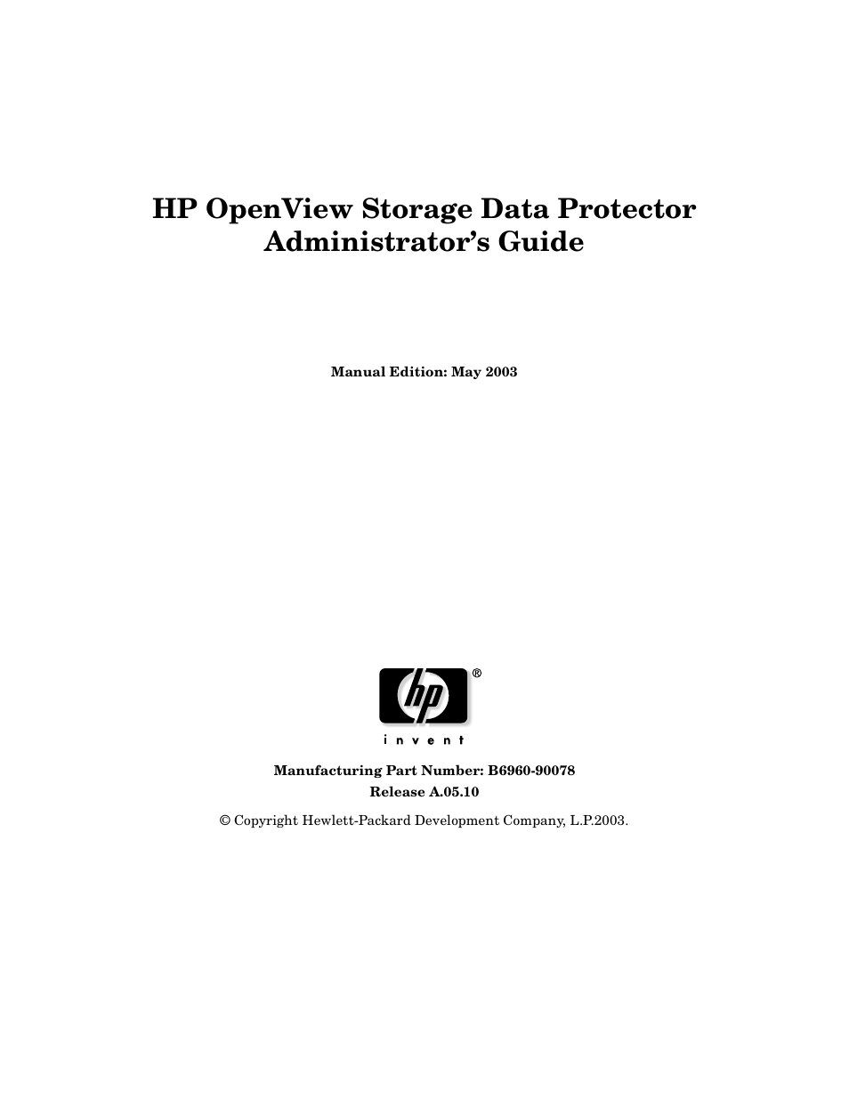 HP B6960-90078 User Manual | 856 pages