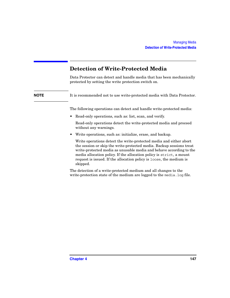 Detection of write-protected media | HP B6960-90078 User Manual | Page 177 / 856