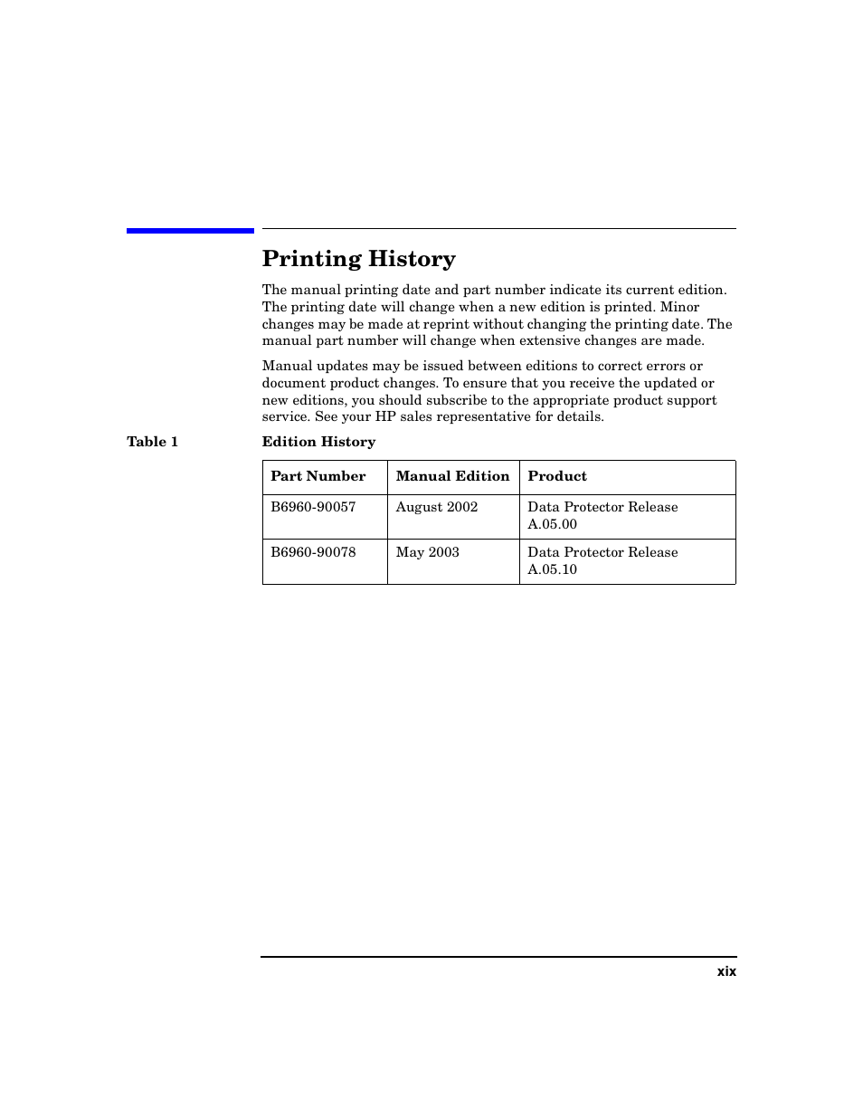 Printing history | HP B6960-90078 User Manual | Page 19 / 856