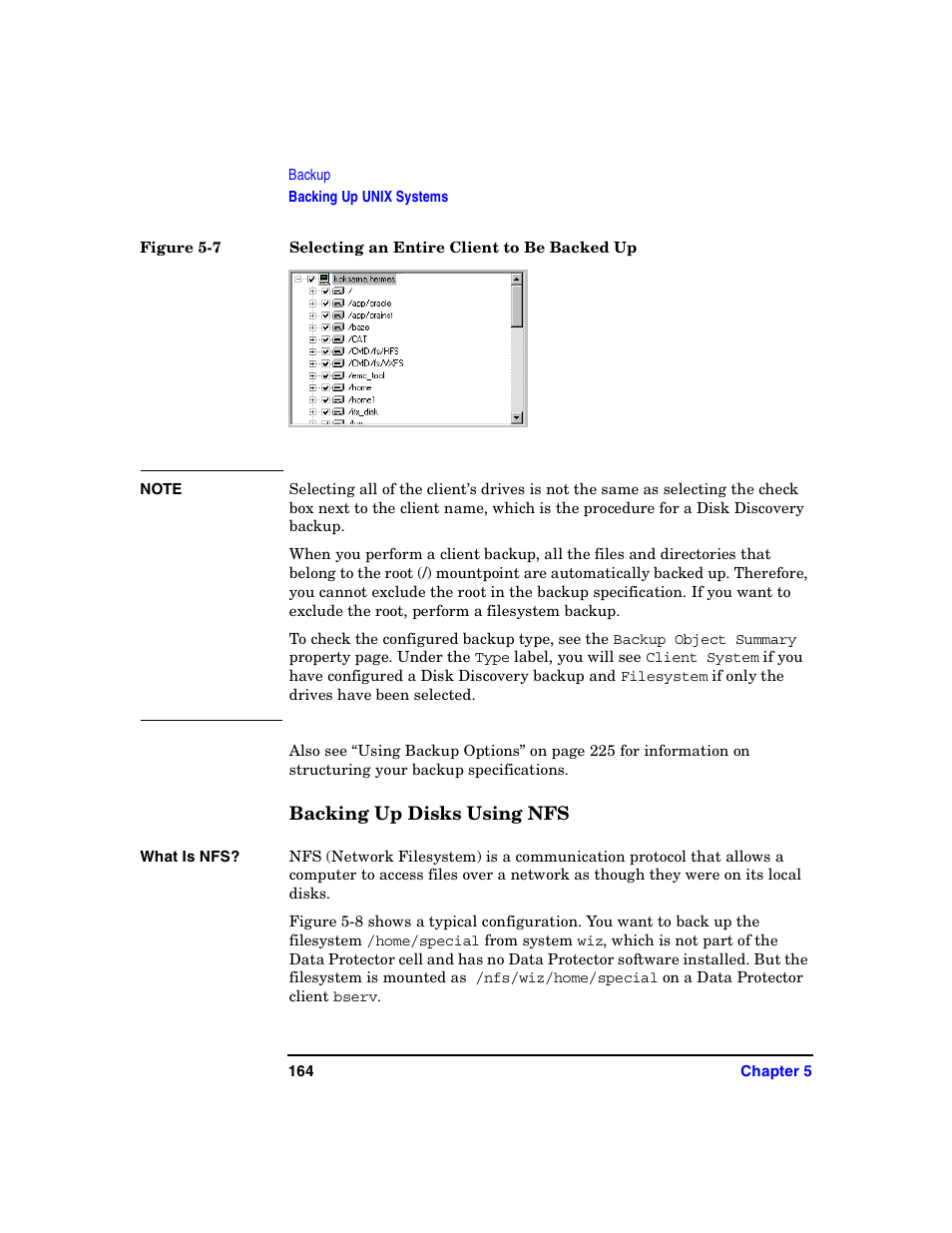 Backing up disks using nfs | HP B6960-90078 User Manual | Page 194 / 856