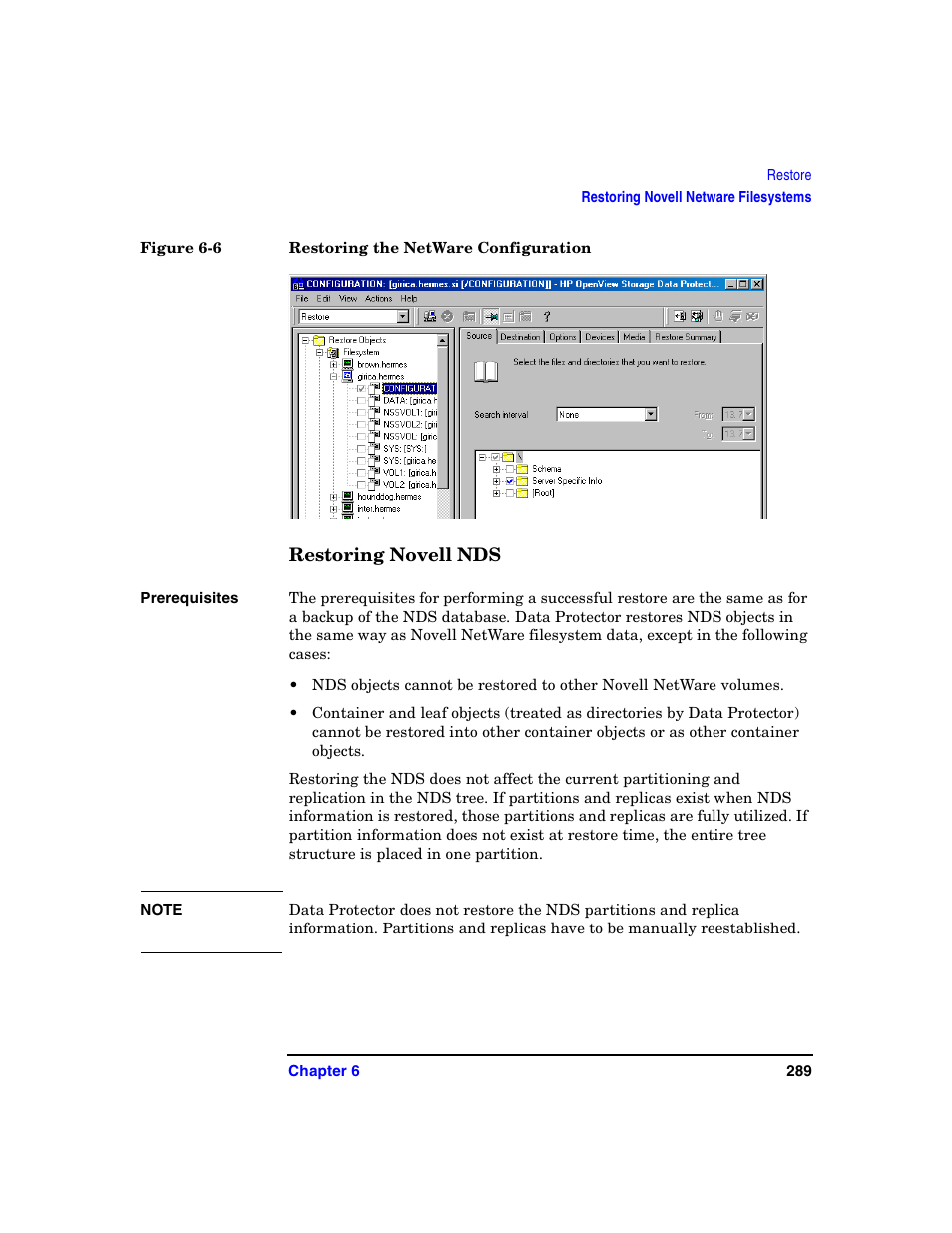 Restoring novell nds | HP B6960-90078 User Manual | Page 319 / 856