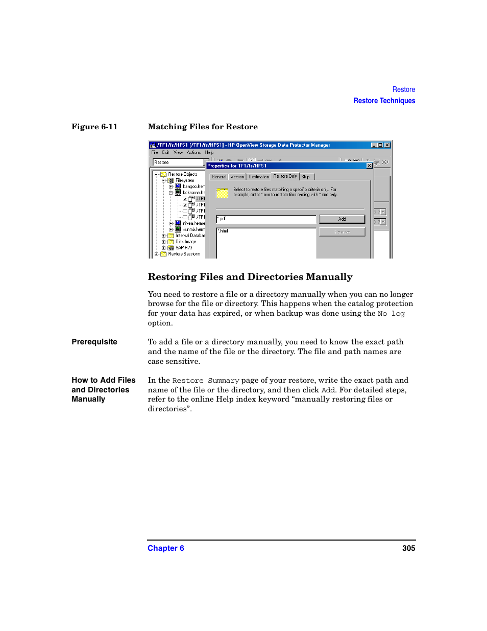 Restoring files and directories manually, Configuring reports and notifications on the web | HP B6960-90078 User Manual | Page 335 / 856