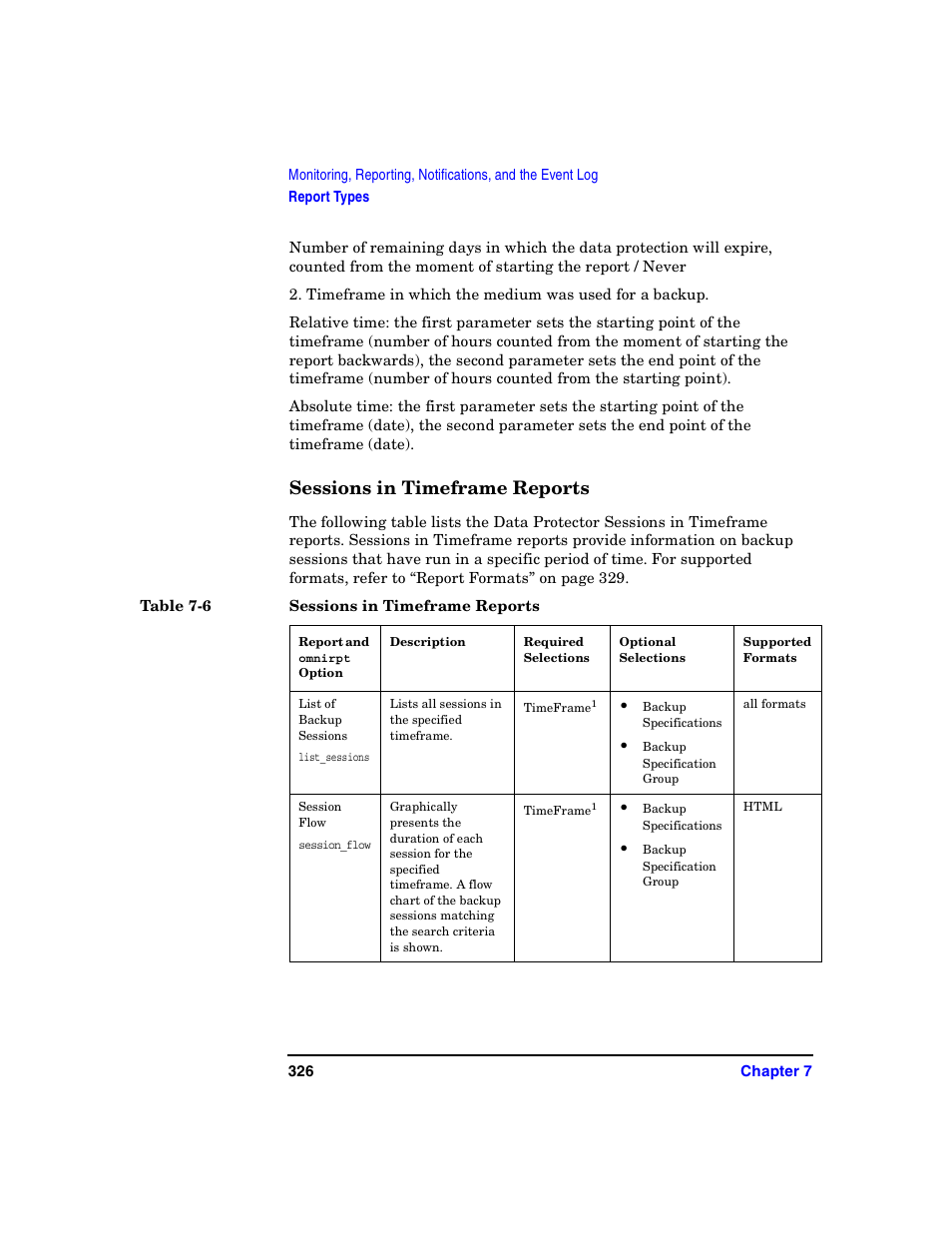 Sessions in timeframe reports | HP B6960-90078 User Manual | Page 356 / 856