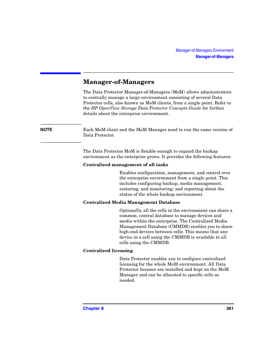 Manager-of-managers | HP B6960-90078 User Manual | Page 391 / 856
