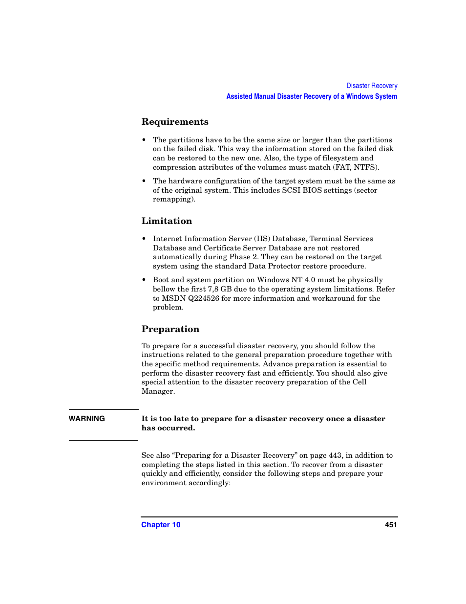 Requirements, Limitation, Preparation | HP B6960-90078 User Manual | Page 481 / 856