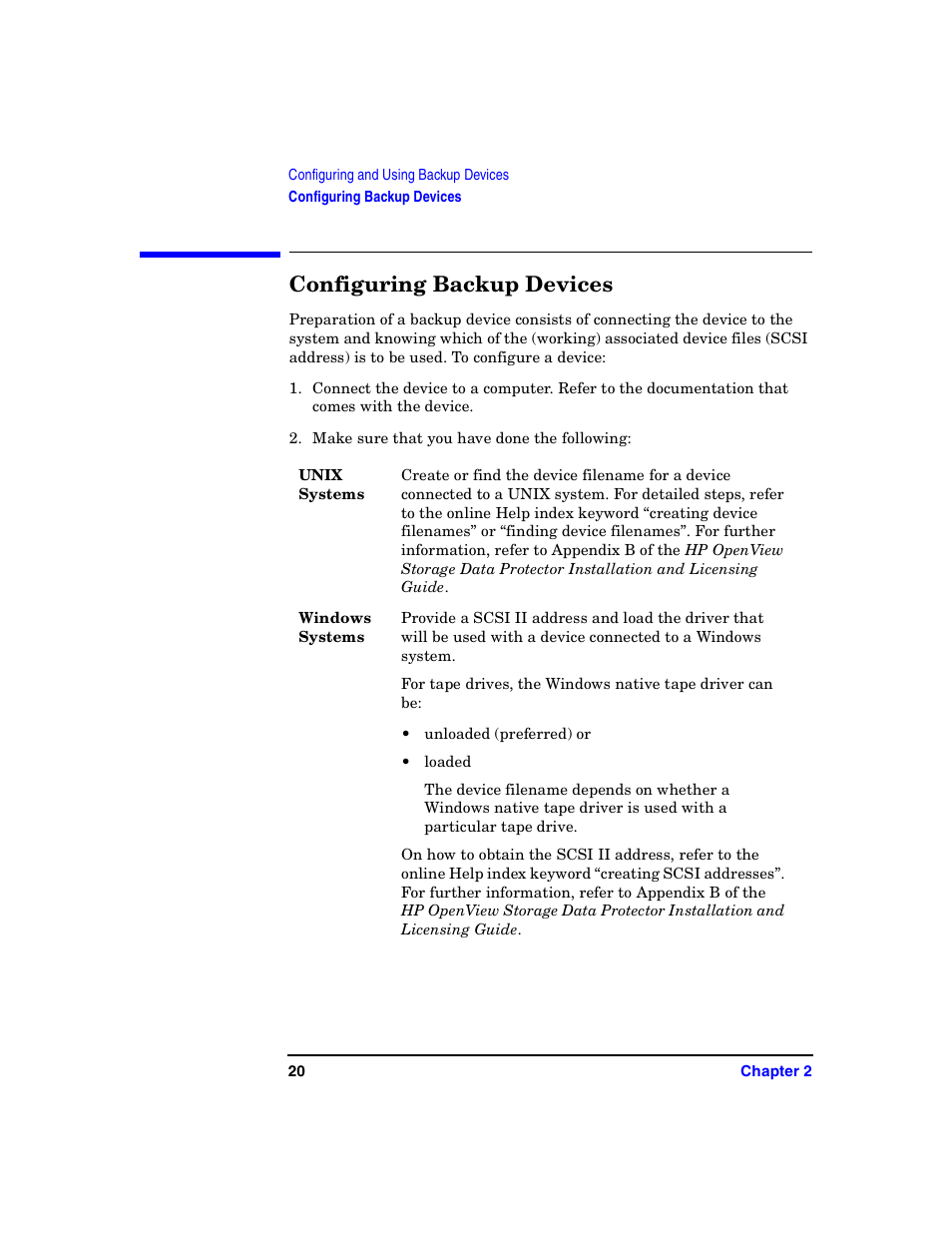 Configuring backup devices | HP B6960-90078 User Manual | Page 50 / 856
