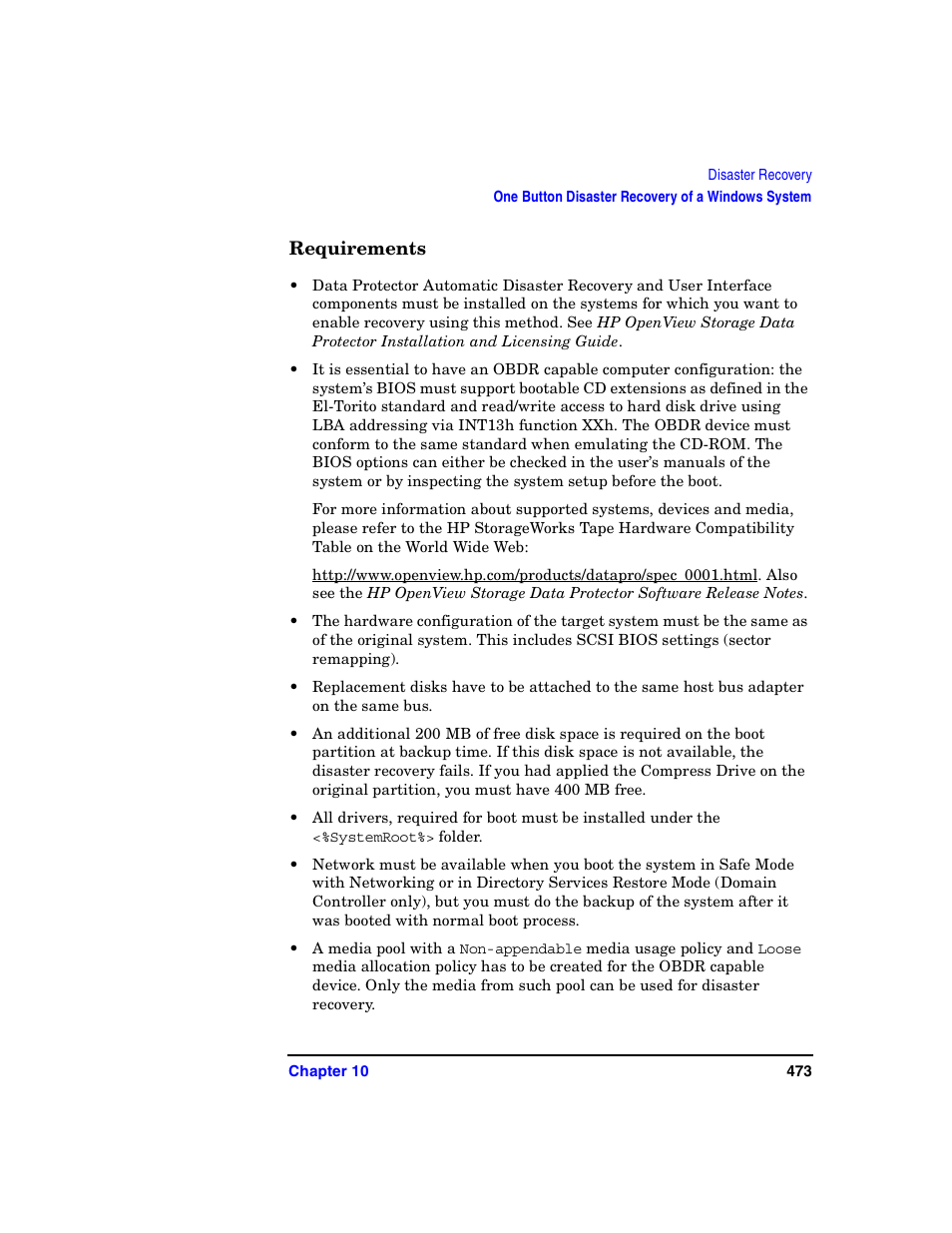 Requirements | HP B6960-90078 User Manual | Page 503 / 856