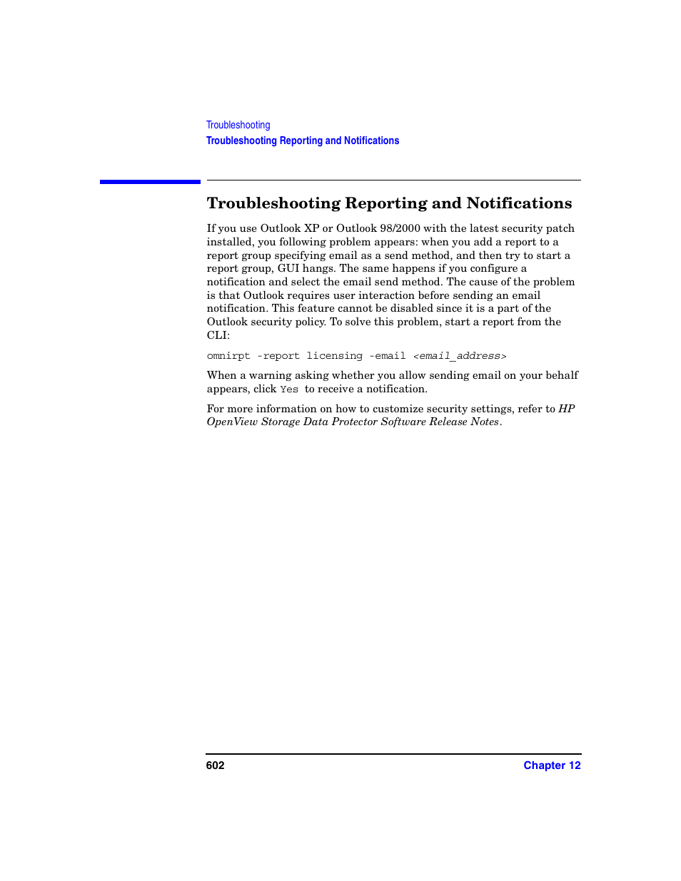 Troubleshooting reporting and notifications | HP B6960-90078 User Manual | Page 632 / 856