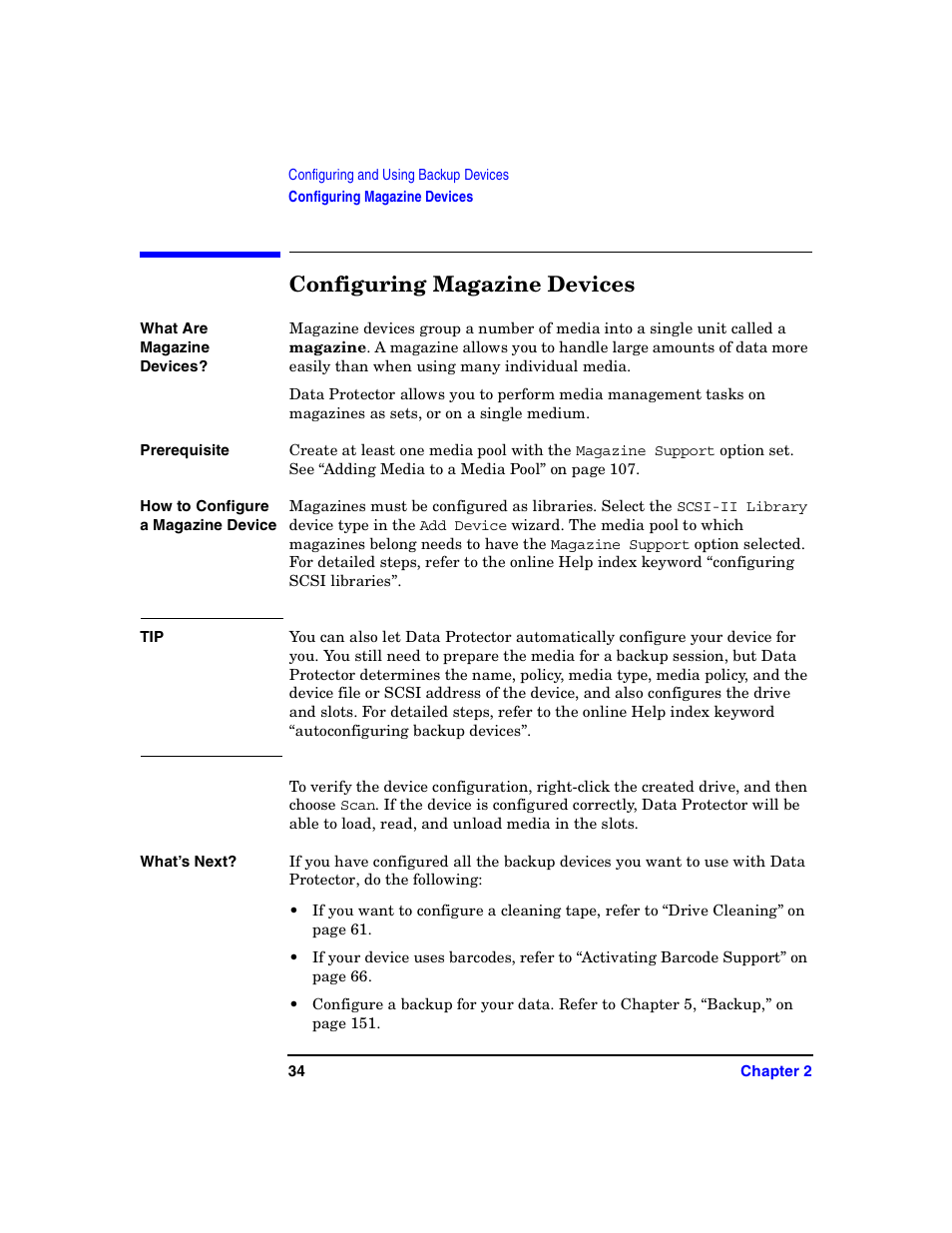 Configuring magazine devices | HP B6960-90078 User Manual | Page 64 / 856