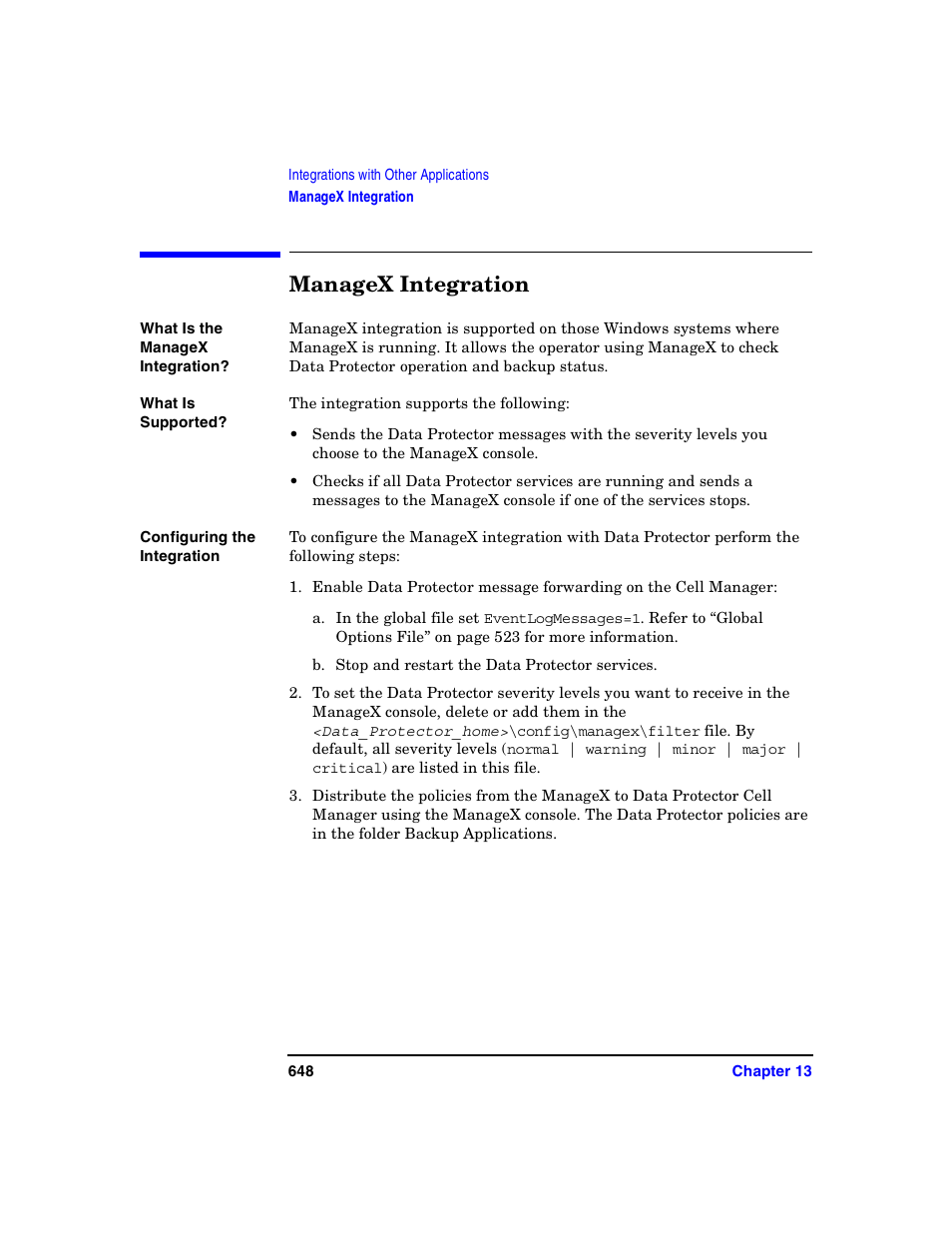 Managex integration | HP B6960-90078 User Manual | Page 678 / 856