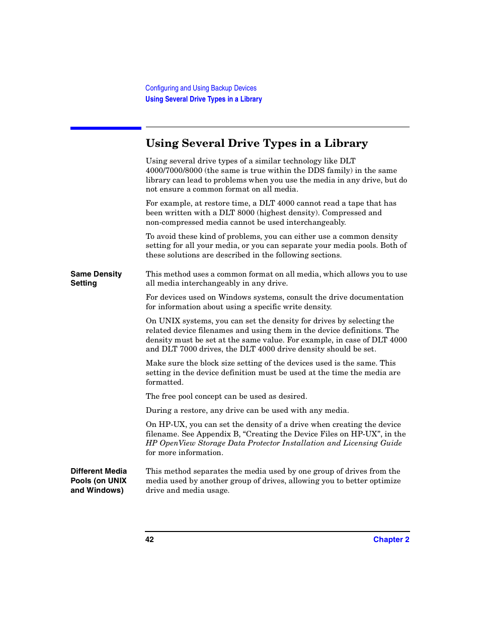 Using several drive types in a library | HP B6960-90078 User Manual | Page 72 / 856