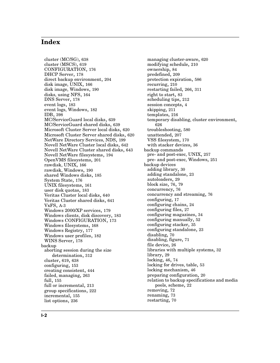 Index | HP B6960-90078 User Manual | Page 832 / 856