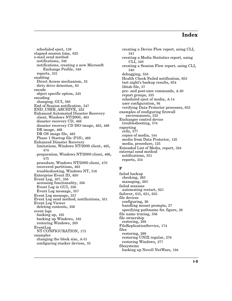 Index | HP B6960-90078 User Manual | Page 839 / 856
