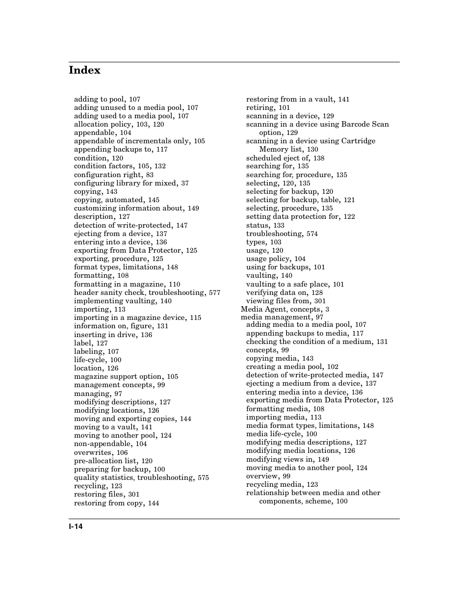 Index | HP B6960-90078 User Manual | Page 844 / 856