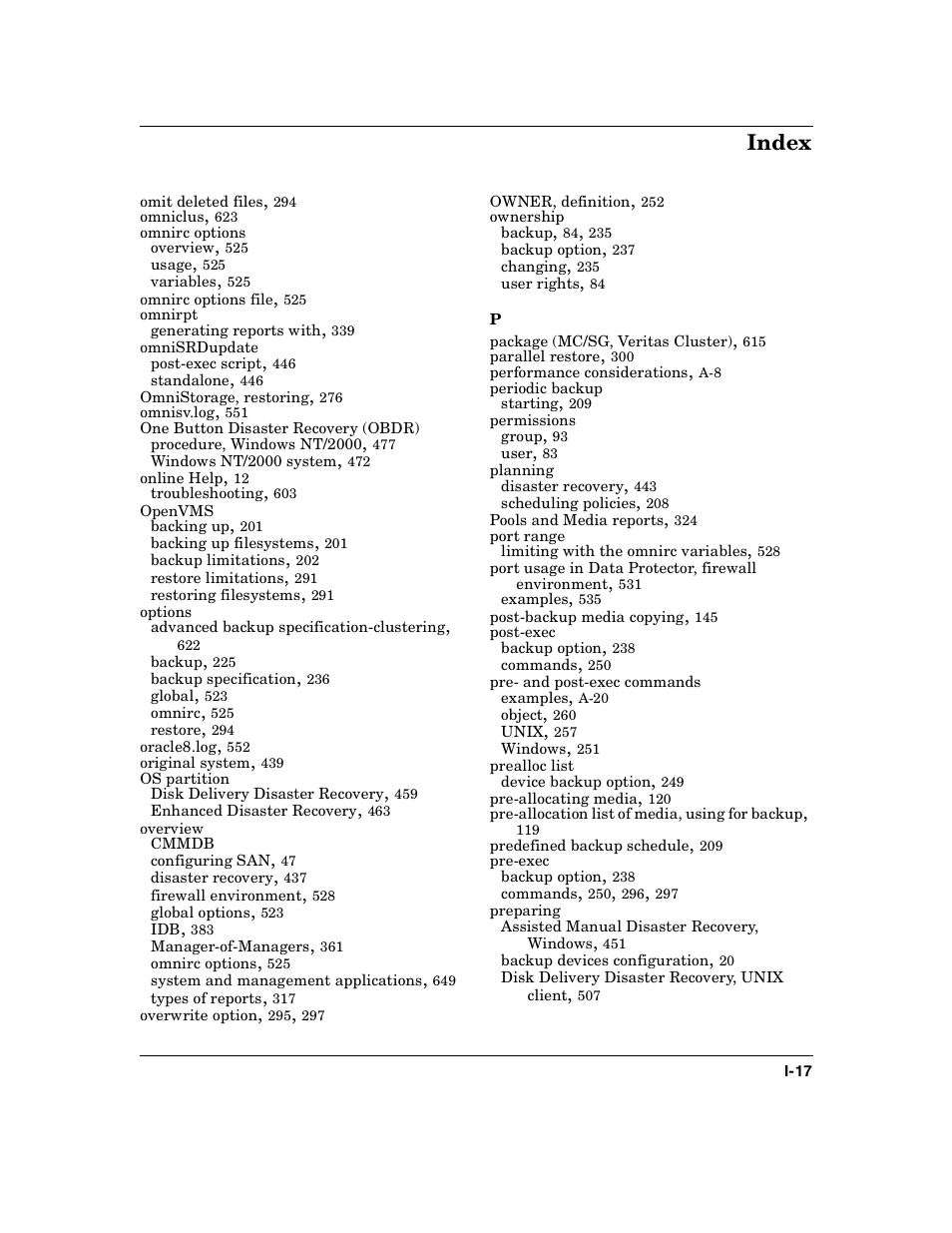 Index | HP B6960-90078 User Manual | Page 847 / 856