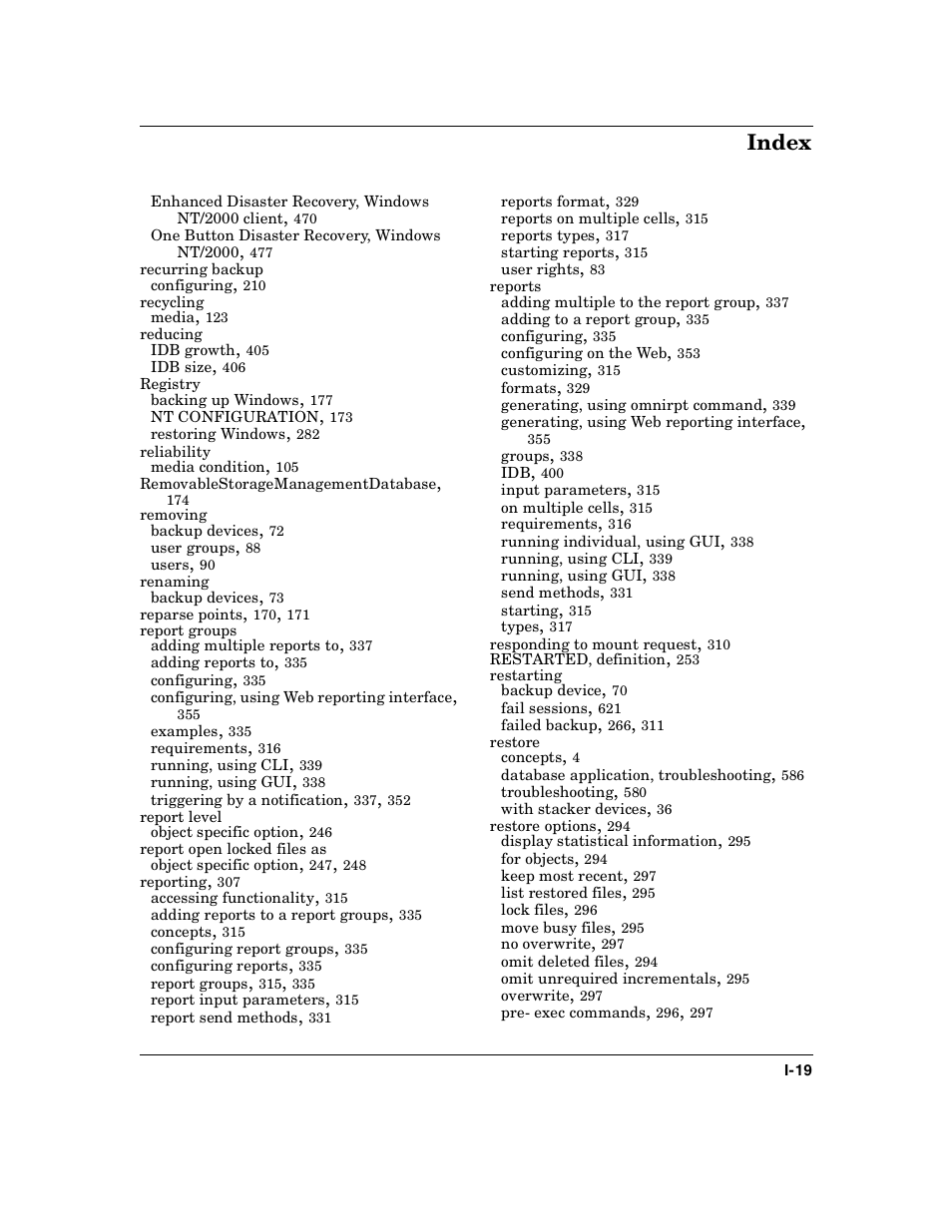 Index | HP B6960-90078 User Manual | Page 849 / 856