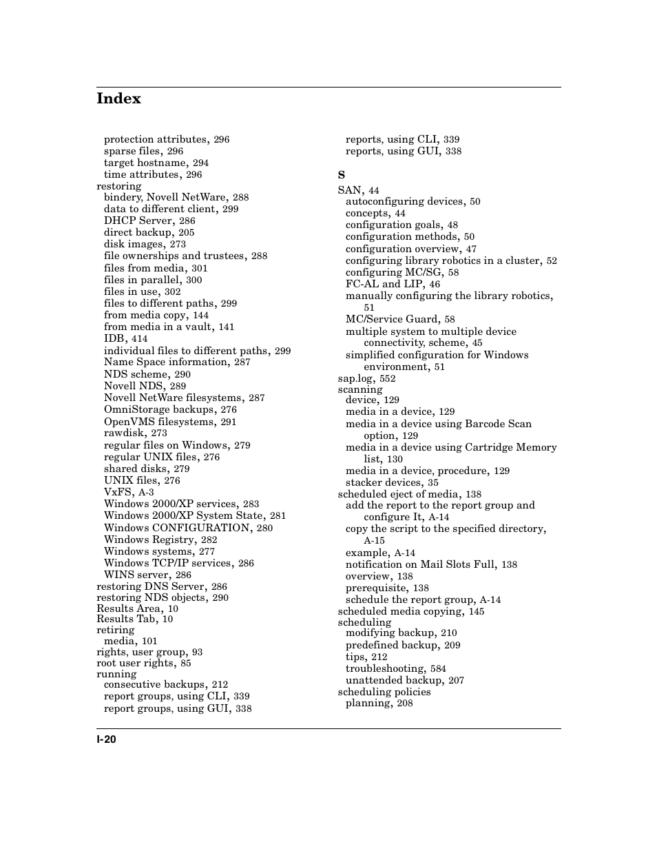 Index | HP B6960-90078 User Manual | Page 850 / 856