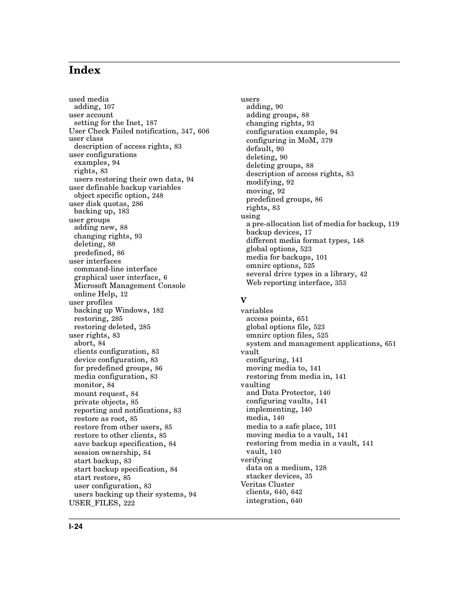 Index | HP B6960-90078 User Manual | Page 854 / 856