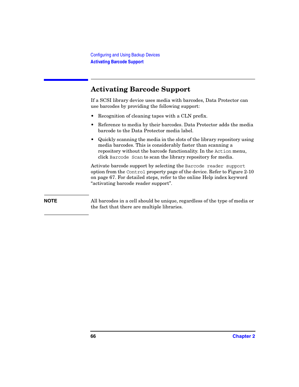 Activating barcode support, Using a pre-allocation list of media for backup, Activating barcode support” on | See “activating barcode support” on | HP B6960-90078 User Manual | Page 96 / 856