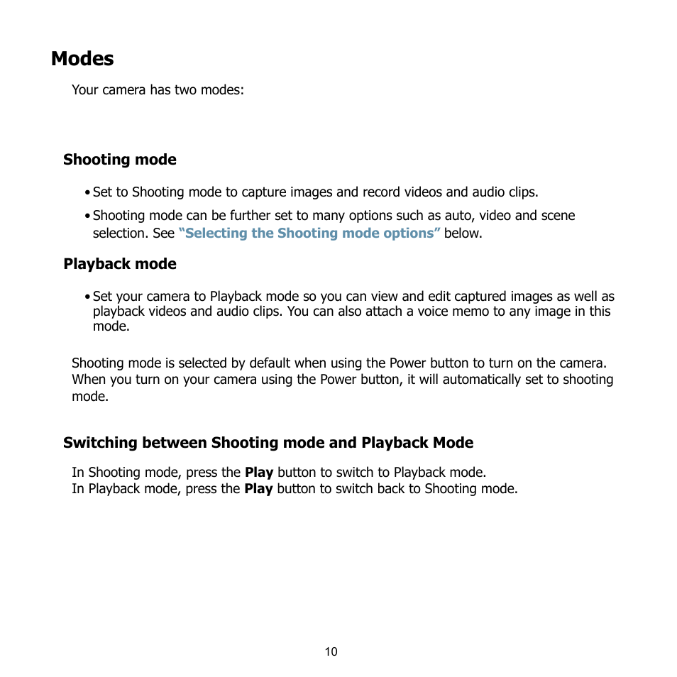 Modes | HP CB350 User Manual | Page 21 / 81