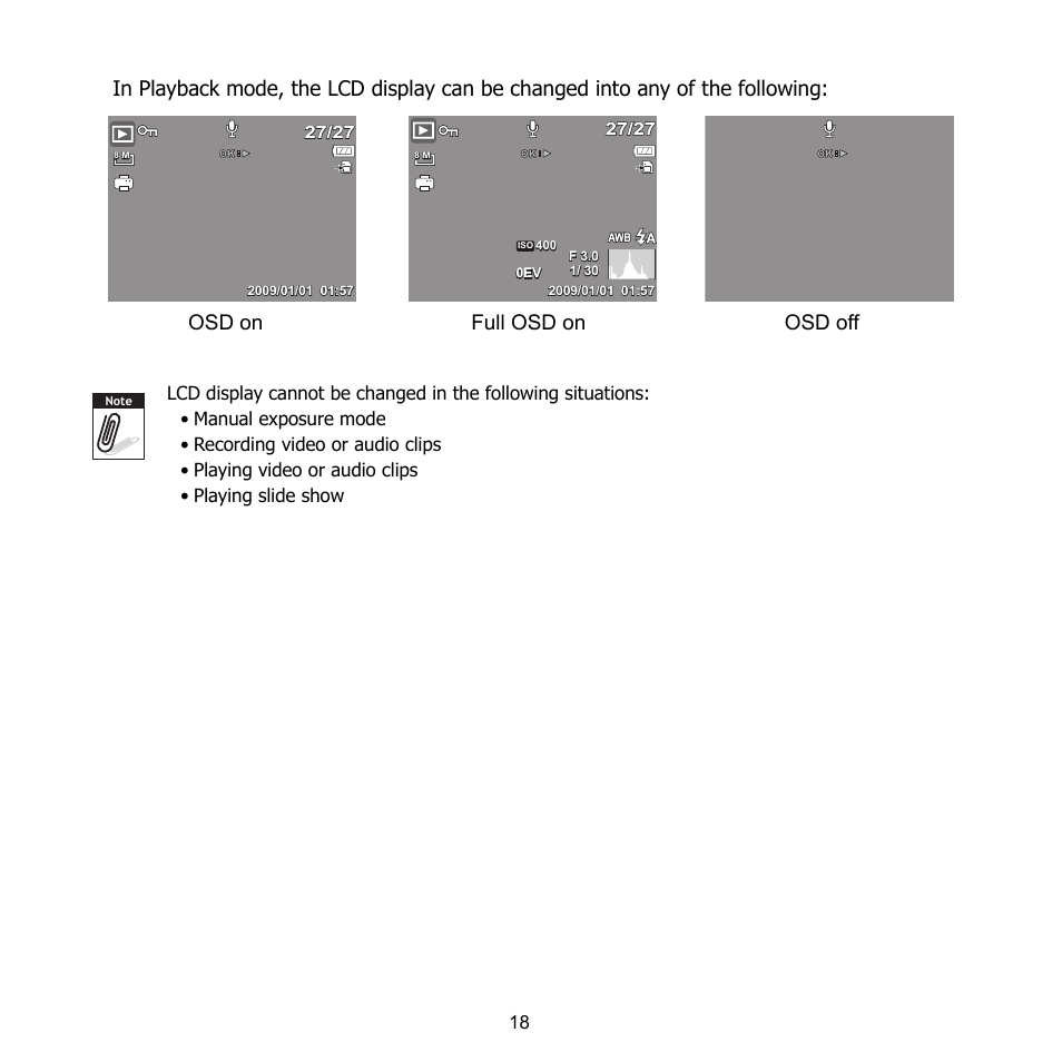 Osd on full osd on osd off | HP CB350 User Manual | Page 29 / 81