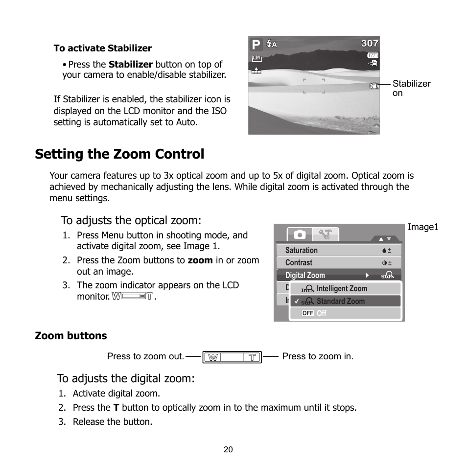 Setting the zoom control | HP CB350 User Manual | Page 31 / 81