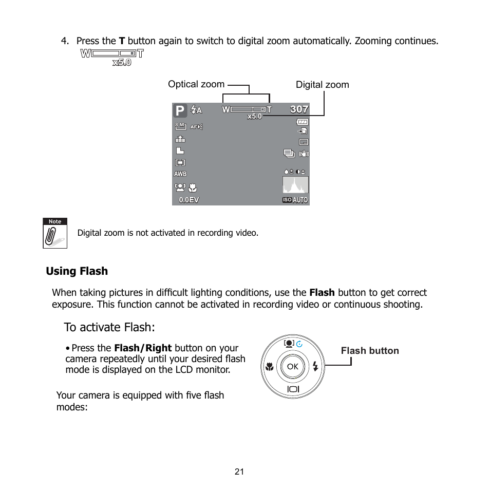 Using flash | HP CB350 User Manual | Page 32 / 81