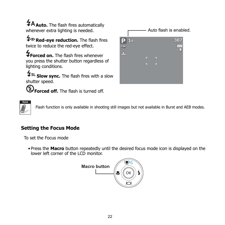 Setting the focus mode | HP CB350 User Manual | Page 33 / 81