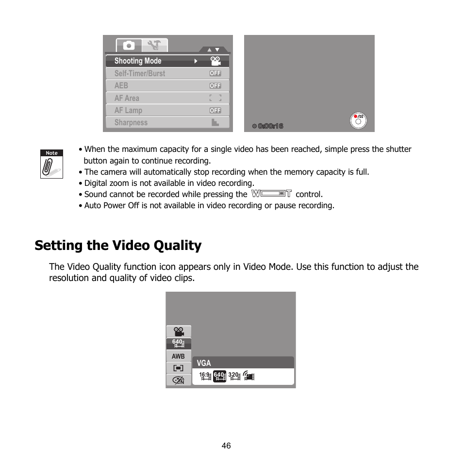 Setting the video quality | HP CB350 User Manual | Page 57 / 81