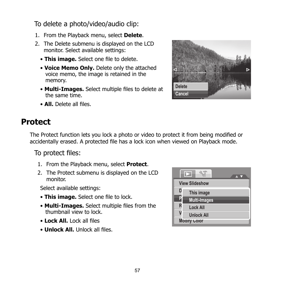 Protect | HP CB350 User Manual | Page 68 / 81