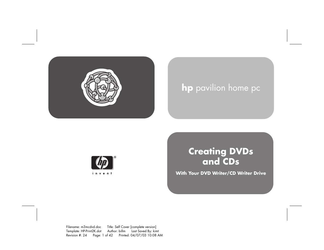 HP Pavilion Home PC User Manual | 42 pages