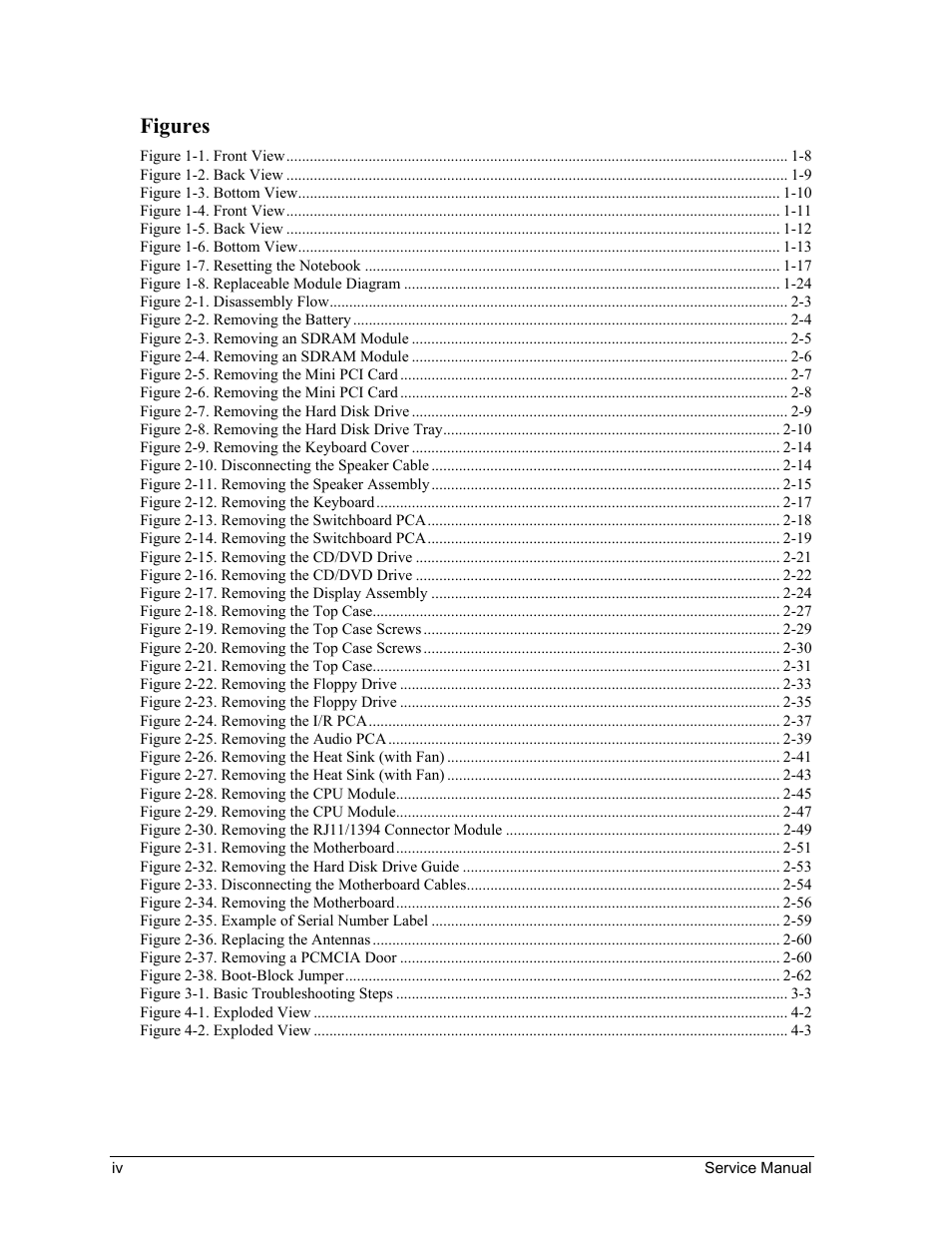 Figures | HP PAVILION NX9005 User Manual | Page 5 / 153