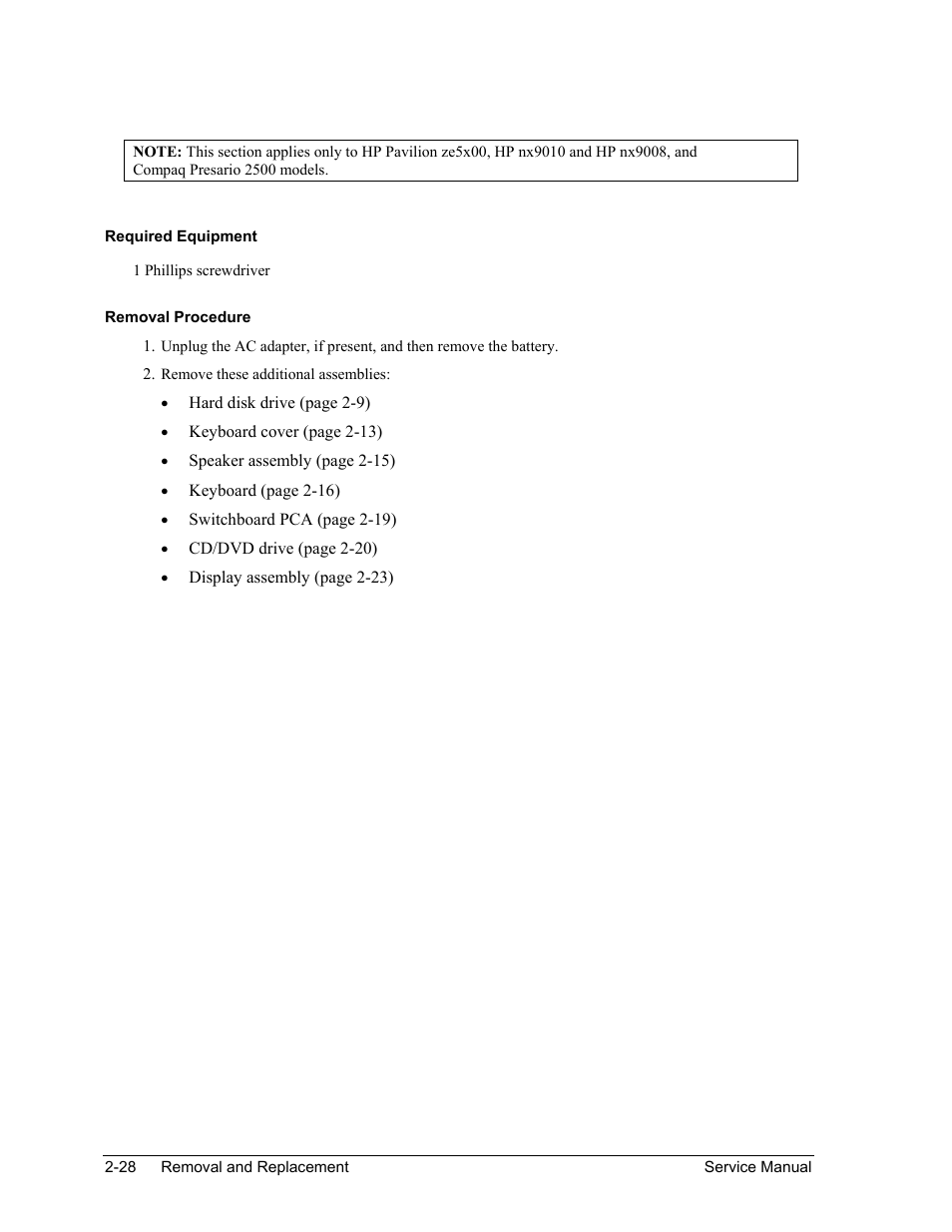 HP PAVILION NX9005 User Manual | Page 61 / 153