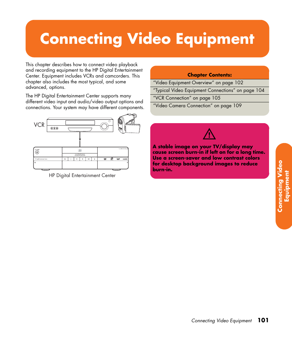 Connecting video equipment | HP 2307890A User Manual | Page 107 / 194