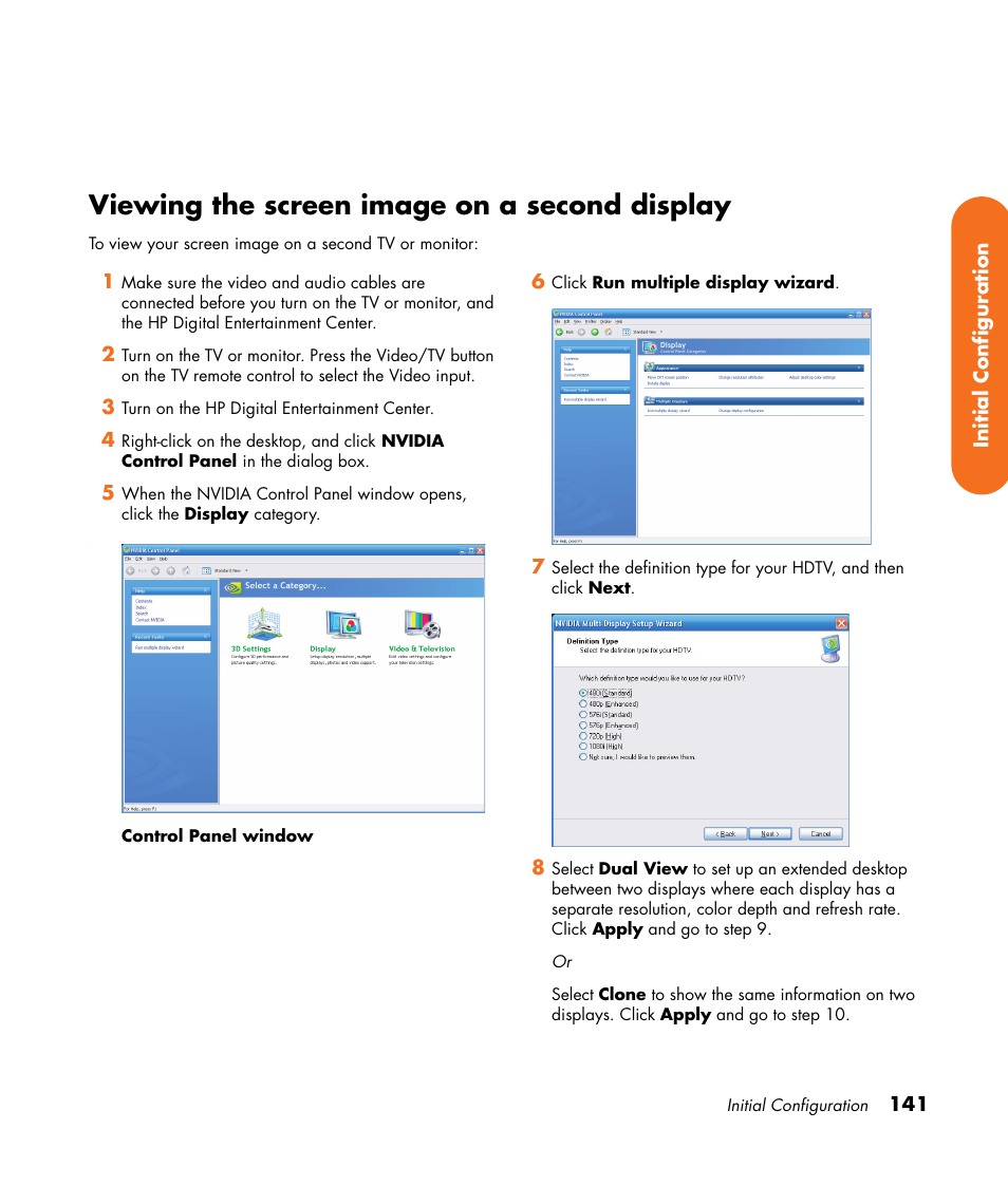 Viewing the screen image on a second display | HP 2307890A User Manual | Page 147 / 194