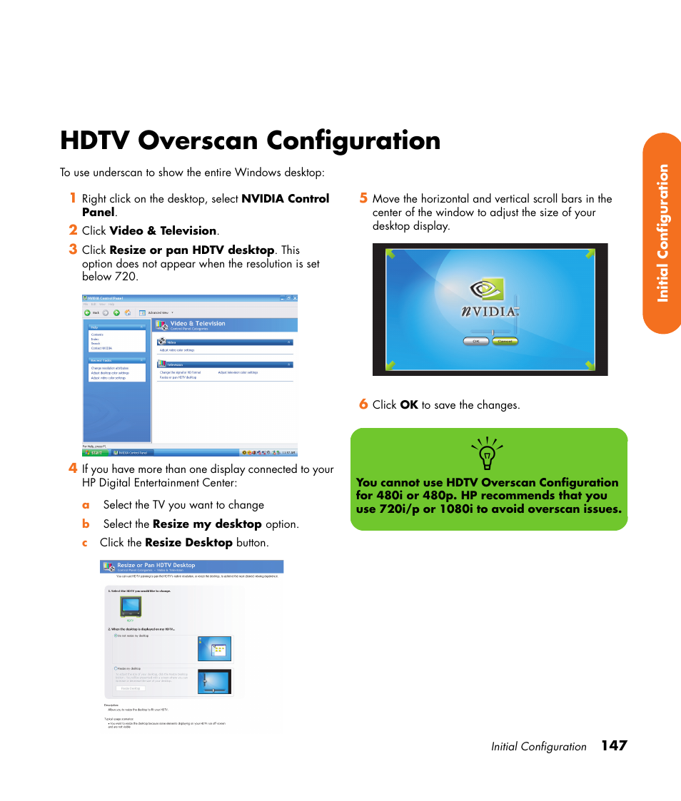 Hdtv overscan configuration | HP 2307890A User Manual | Page 153 / 194